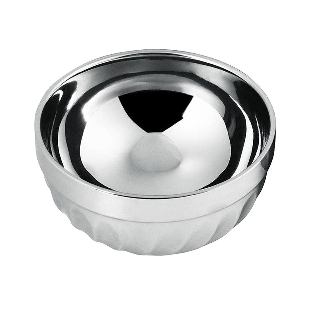 Kids Stainless Steel Double-deck Bowl Silver Color Dual-Layers Container 11.5CM