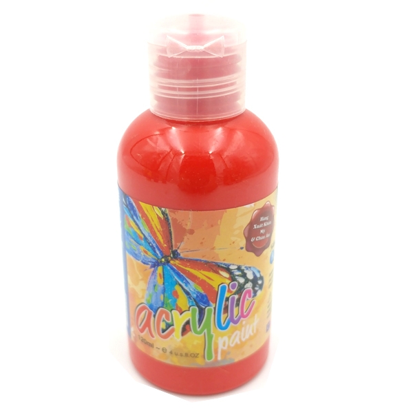 Chai Màu Vẽ Acrylic 120ml - Mẫu 4 - Màu Đỏ