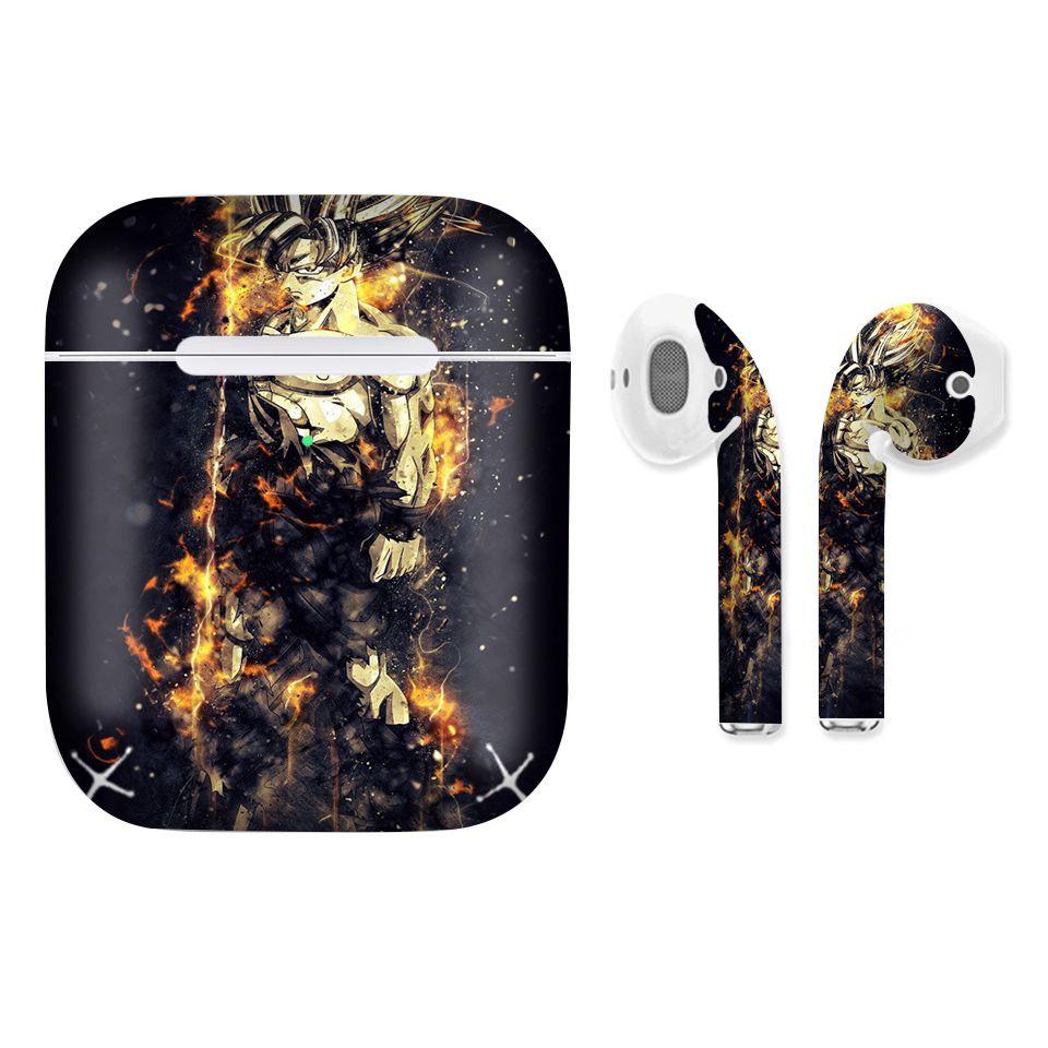 Miếng dán skin cho AirPods in hình Dragon Ball - Goku Super Saiyan 3 - 7vnr79