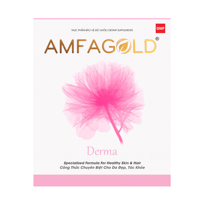 Viên uống AMFAGOLD DERMA - Bổ sung collagen giúp dưỡng da, giảm lão hóa da, giảm nhăn da, giúp da, tóc móng khỏe đẹp - Hộp 30 viên