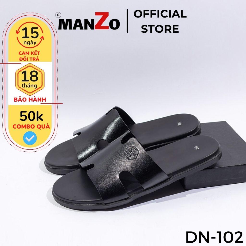 Dép nam quai ngang da bò cao cấp tại Manzo store DN-102