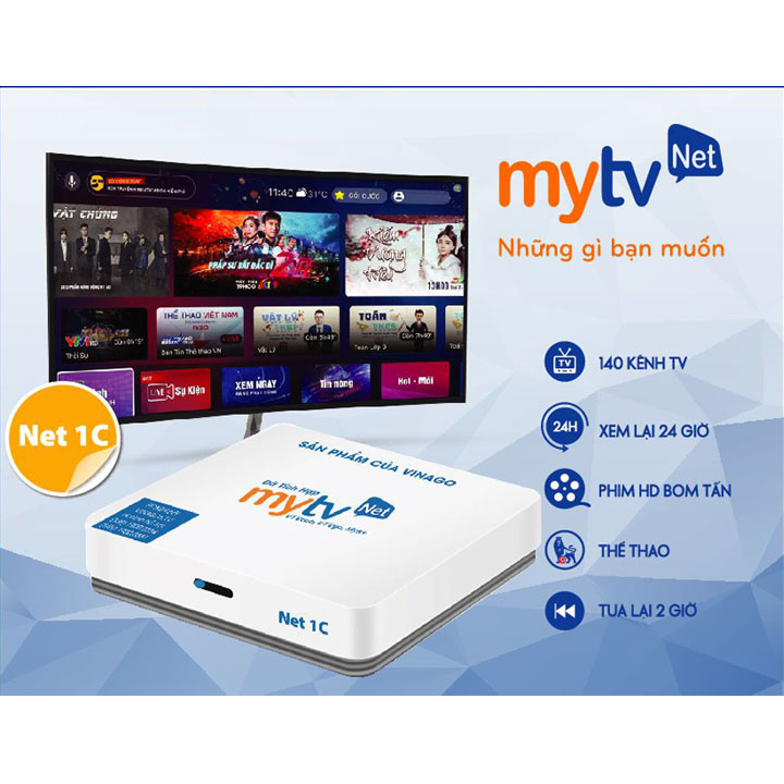 TV BOX MYTV NET 1C - RAM 2G - ROM 16GB hàng chính hãng