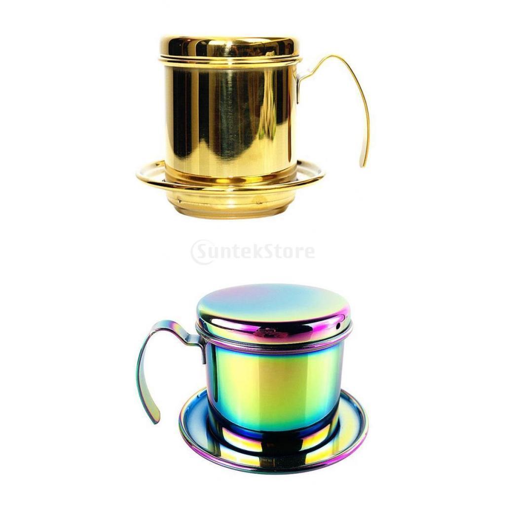 2x Durable Vietnamese Coffee Pot for Home Office Bar Kitchen Restaurant Cafe