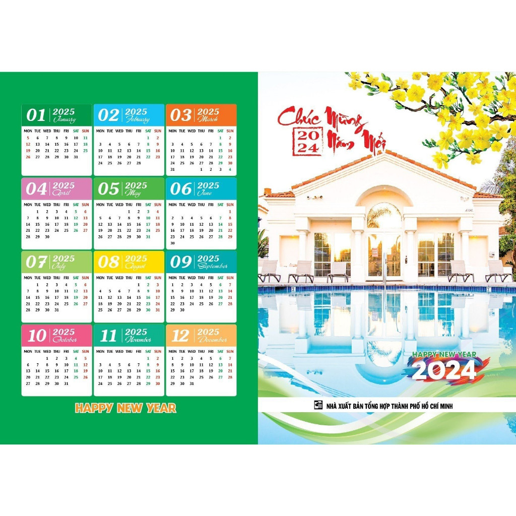 Bộ Combo 10 Lịch Túi Năm 2025 - Ất Tỵ