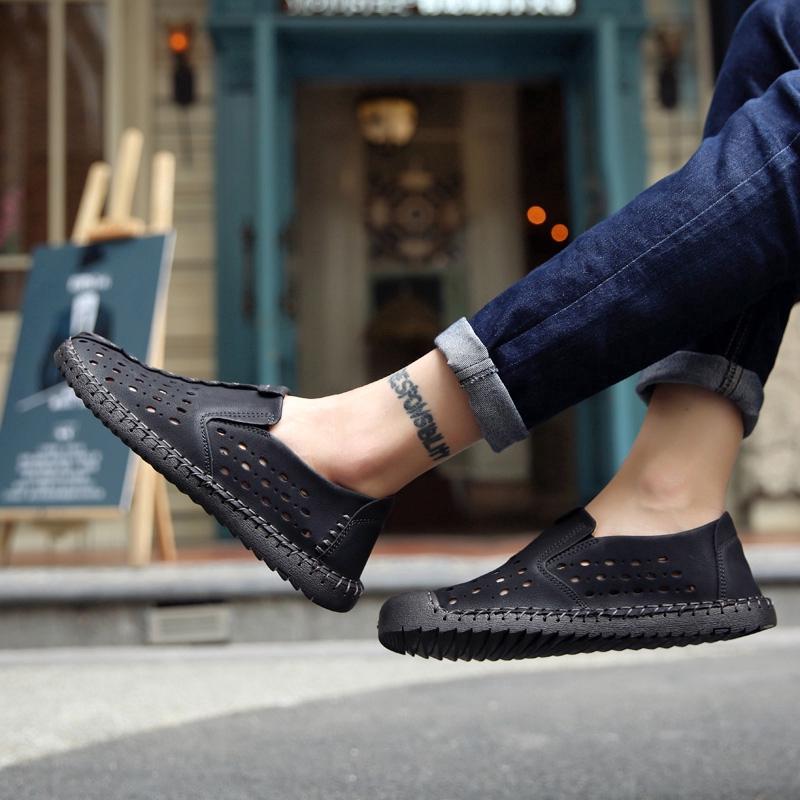 Giày Lười Da Mềm Thời Trang Cho Nam 2020