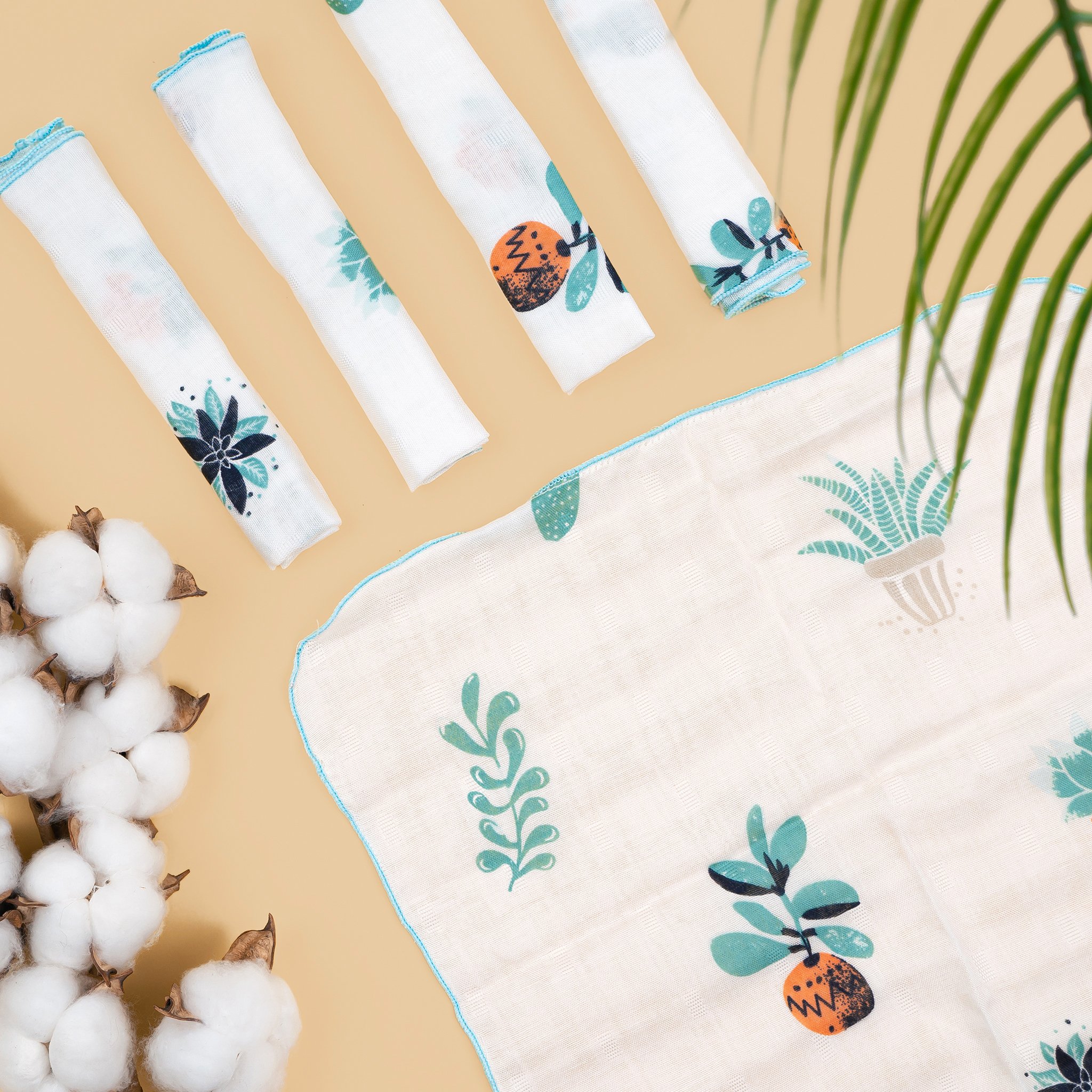 Khăn đa năng sợi tre 1,2 x 1.2m mềm mại cho bé sơ sinh Olala
