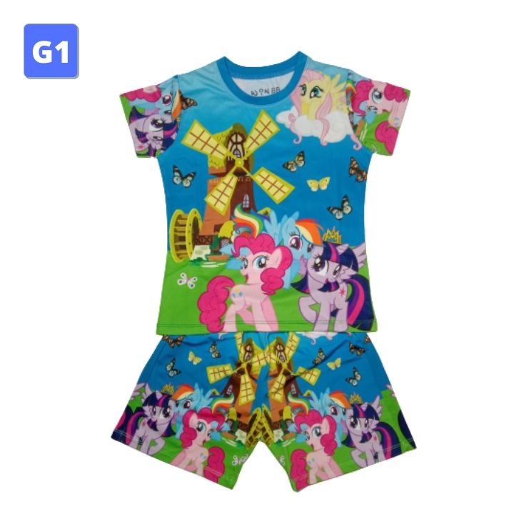 Đồ bộ bé gái ngựa Pony từ 9-42kg - Vải thun lạnh in 3d sắc nét - giặt không vỡ hình- Kiến Lửa