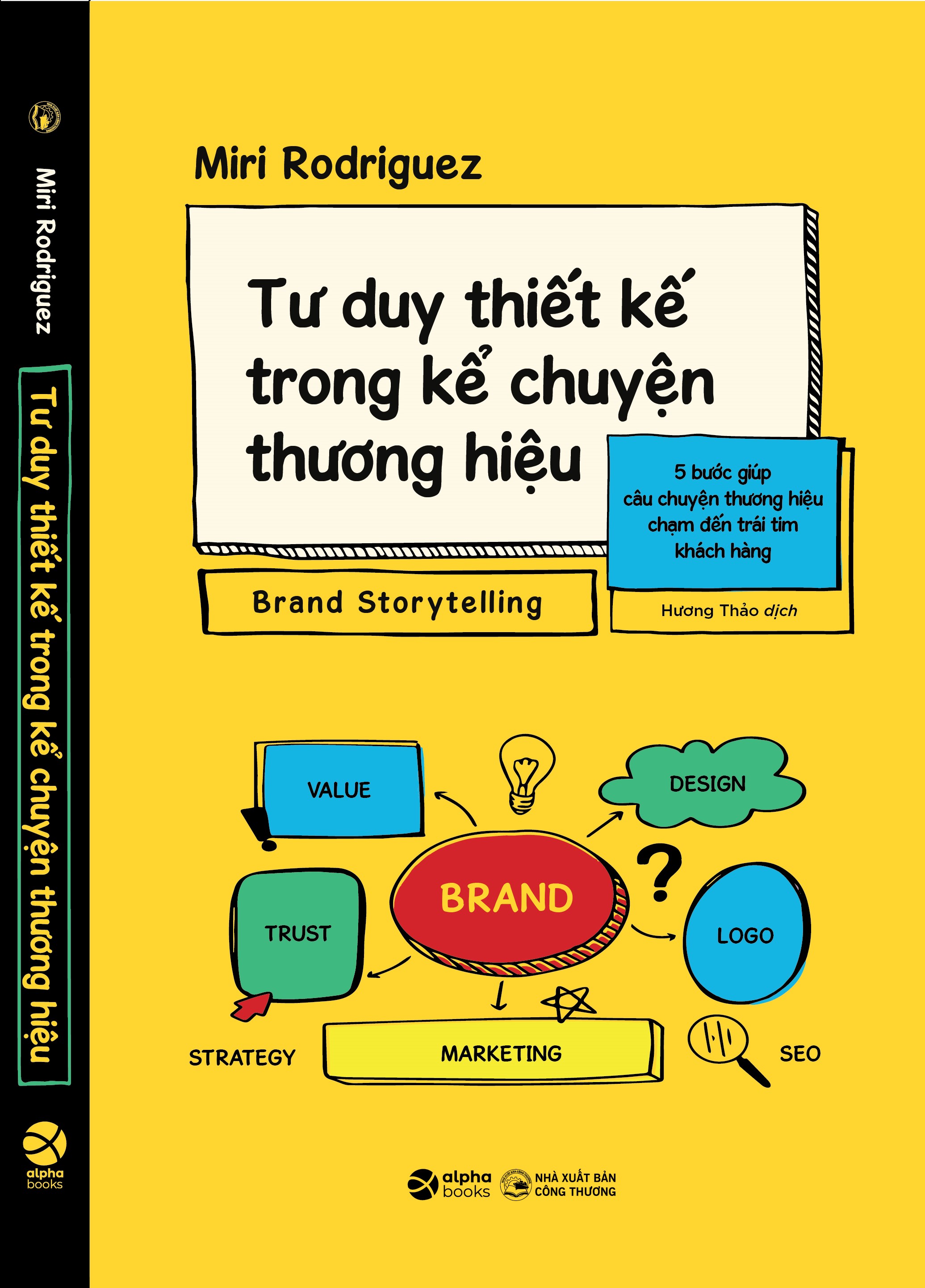 TƯ DUY THIẾT KẾ TRONG KỂ CHUYỆN THƯƠNG HIỆU - 5 Bước Giúp Câu Chuyện Thương Hiệu Chạm Đến Trái Tim Khách Hàng - Miri Rodriguez - Hương Thảo dịch - Alpha Books