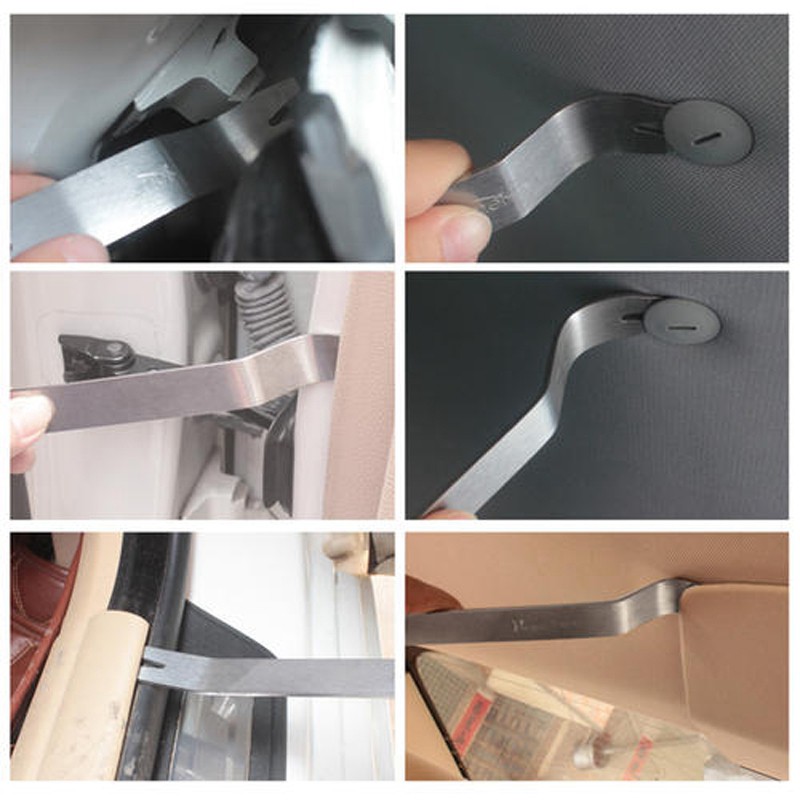 Set 6 công cụ bằng kim loại tháo gỡ đồ nội thất, táp lô, tháo nội thất, tháo cần số, tháo vô lăng xe hơi kim loại bền bỉ