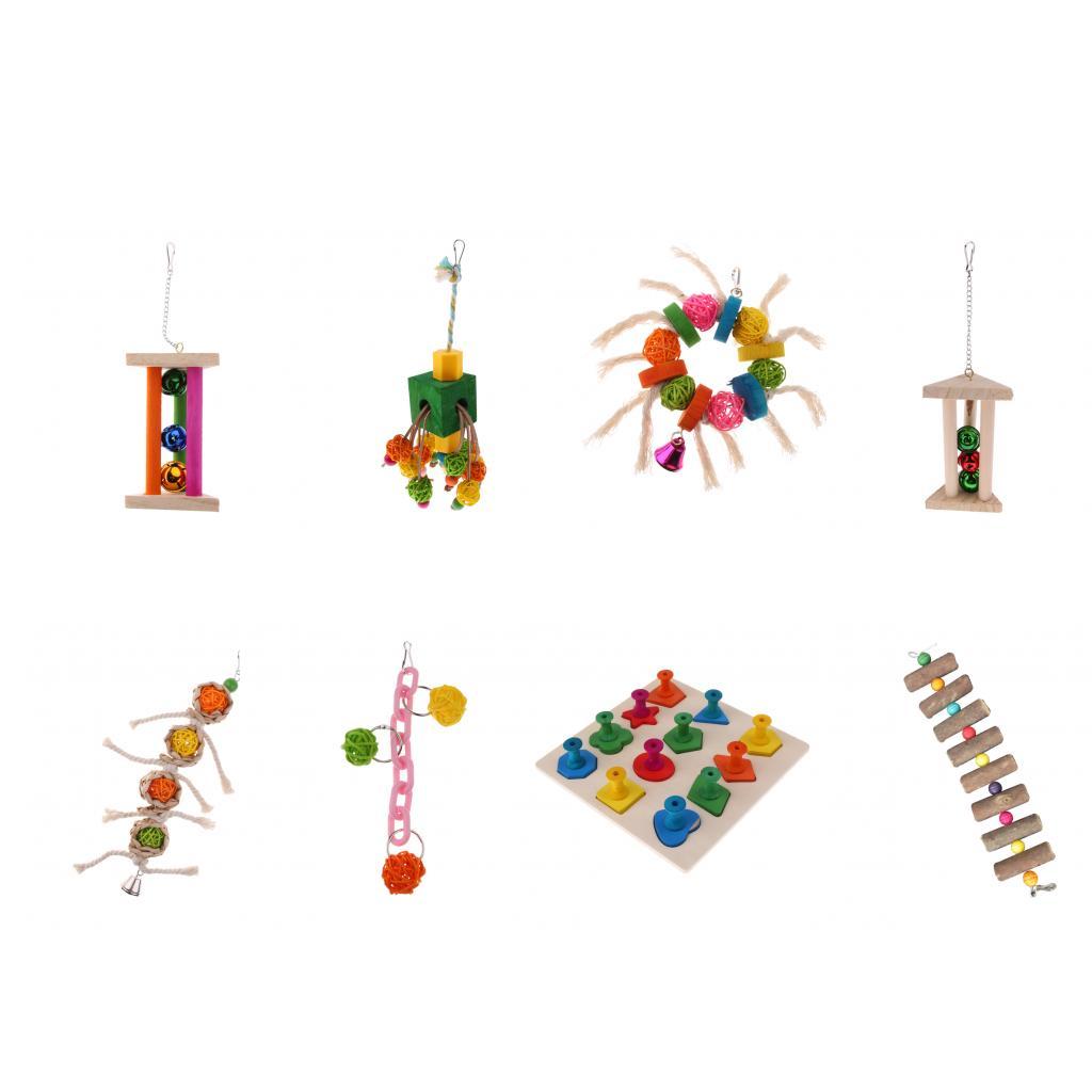 Hanging Chew Toy Parrot Chewing Toy with a Bell Teeth Care Treat and Chew ##1