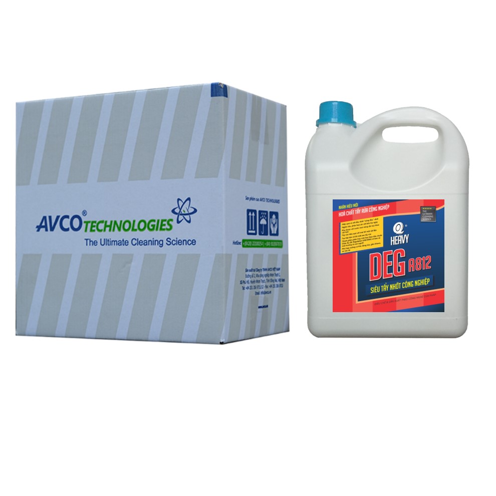 Siêu tẩy nhớt công nghiệp DEG A-812 - thùng carton - AVCOchem - Q-HEAVY