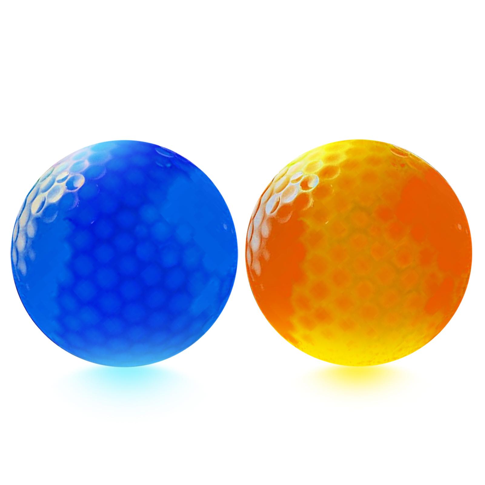 2 cái LED Bóng Golf Phát Sáng Bóng Đêm LED Bóng Golf Bóng Golf Phát Sáng