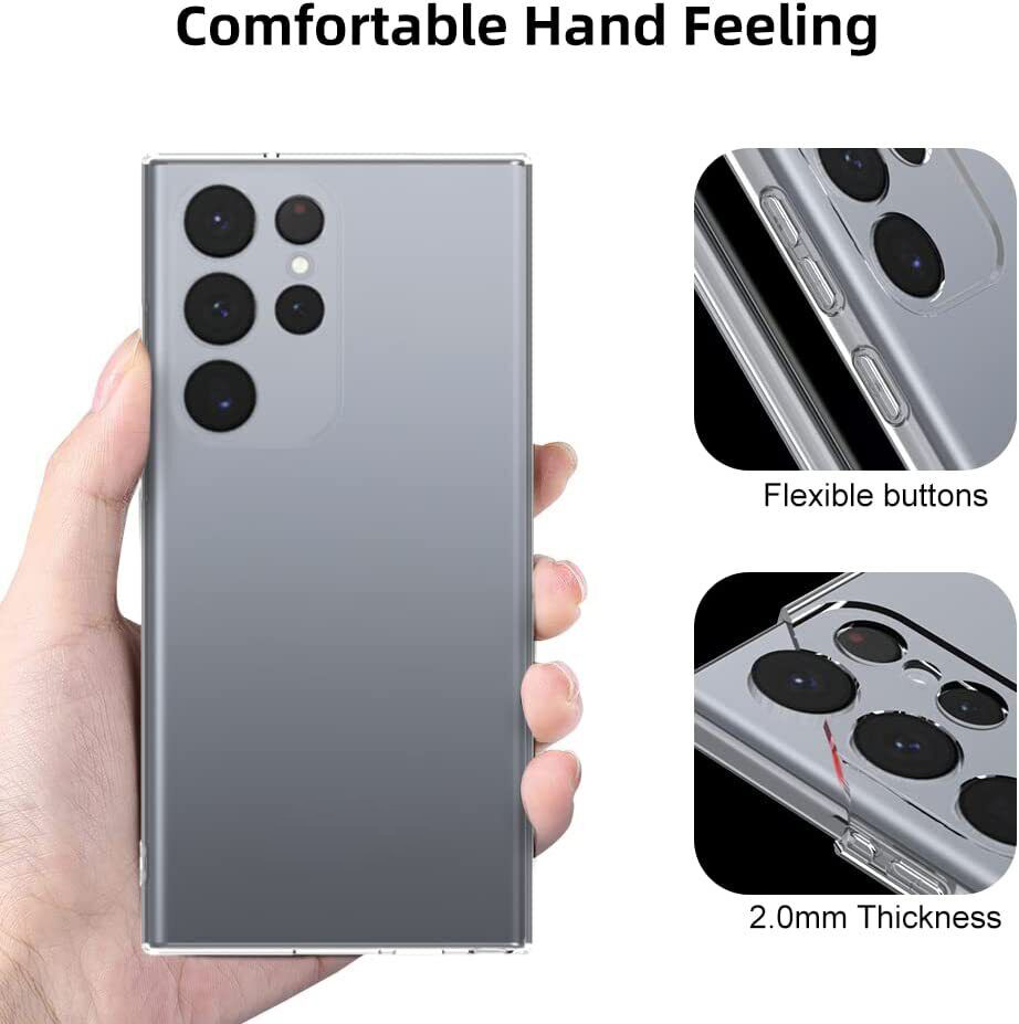 Ốp lưng silicon cho Samsung Galaxy S23 Ultra / S23 Plus / S23 5G hiệu HOTCASE Ultra thin - siêu mỏng 0.6mm, thiết kế trong suốt, chống trầy xước - Hàng nhập khẩu