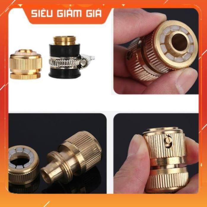 Bộ dây vòi xịt nước rửa xe, tưới cây . tăng áp 3 lần, loại 15m 206587 đầu đồng,cút đồng