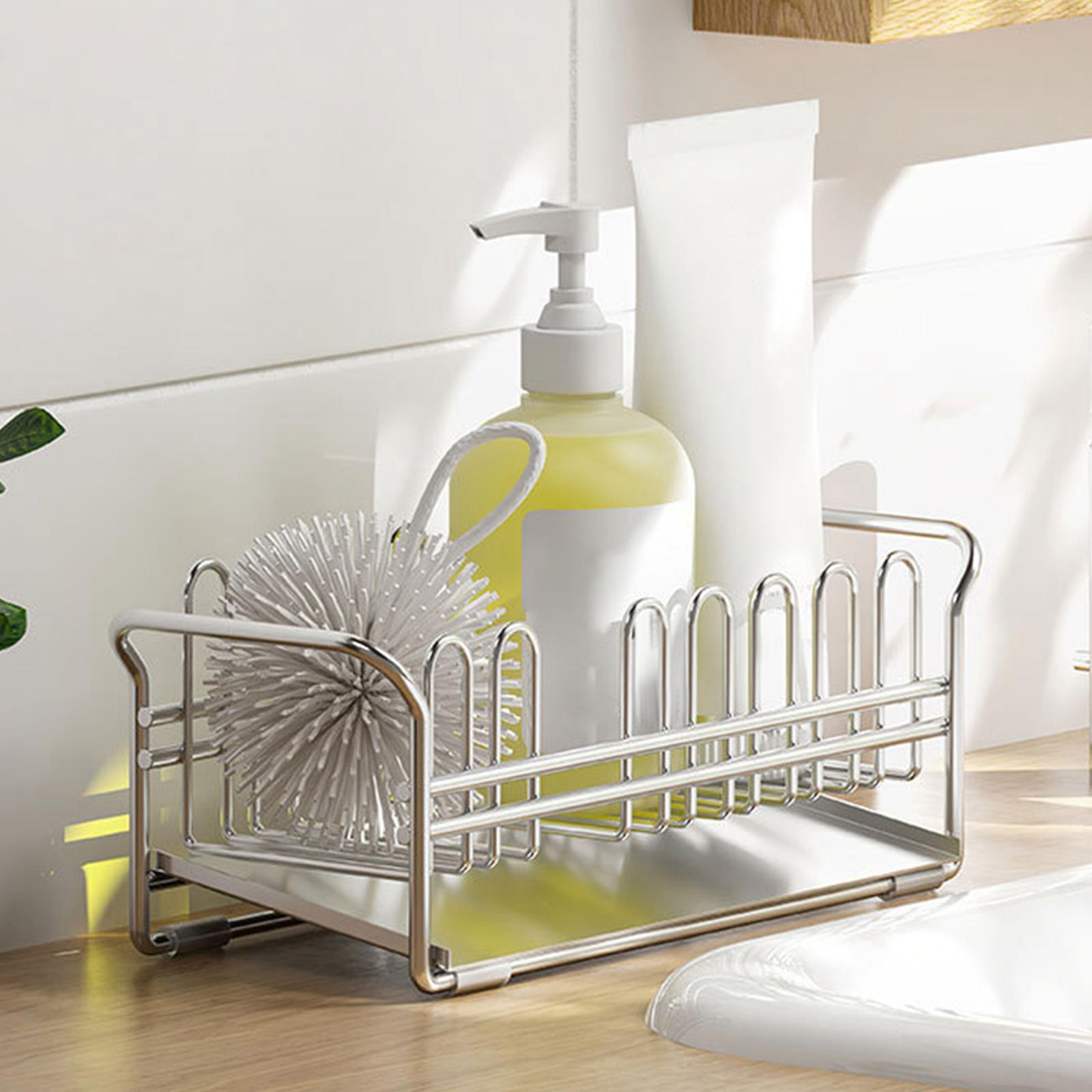 Sink Caddy Drain Holder Kitchen Organizer Soap Caddy Dish Rack Countertop