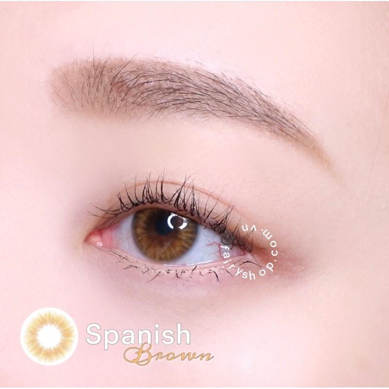 Áp tròng Spanish Brown 14.0mm - Kính Áp Tròng FAIRY SHOP CONTACT LENS độ cận 0 đến 8