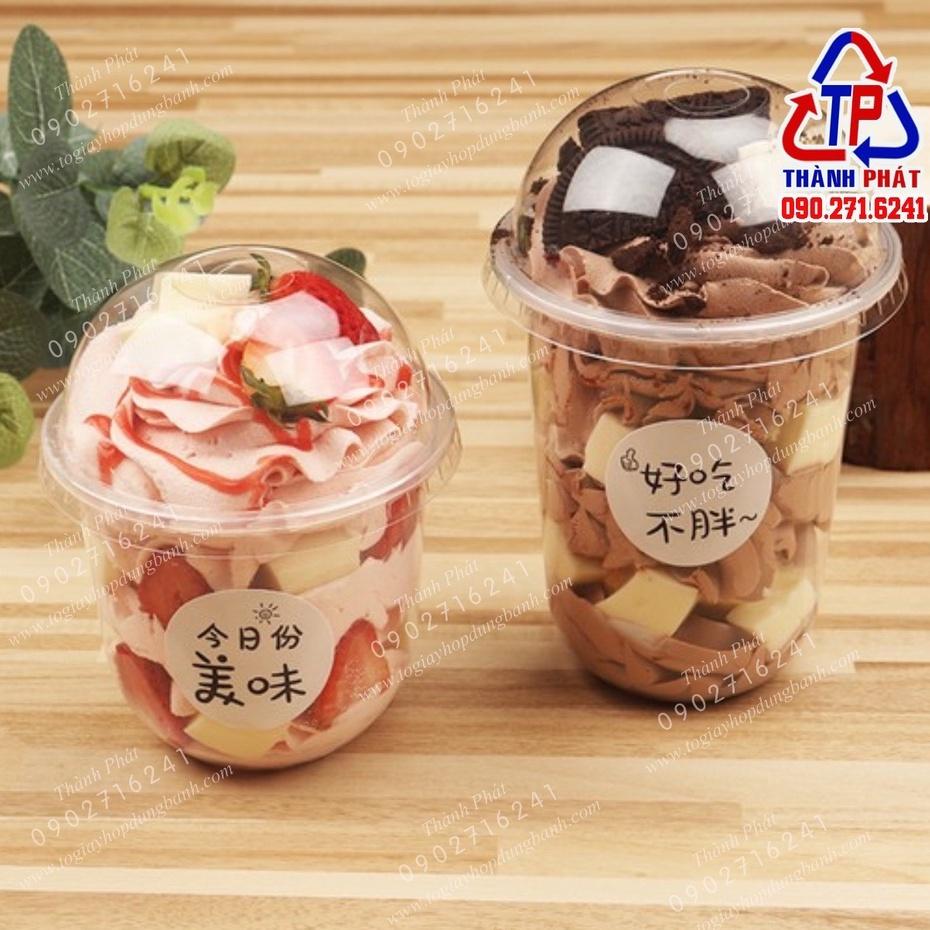 50 Ly PP đáy bầu 360ml đựng pudding, tàu hủ singapore , trà sữa, cafe, trà sữa