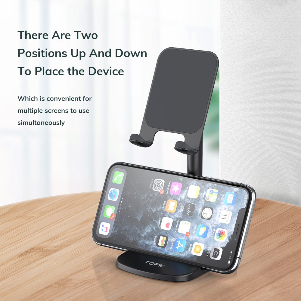 Giá đỡ điện thoại để bàn TOPK D23 Đế máy tính bảng có thể xoay được cho iPhone iPad HUAWEI Xiaomi OPPO Vivo - Hàng chính hãng