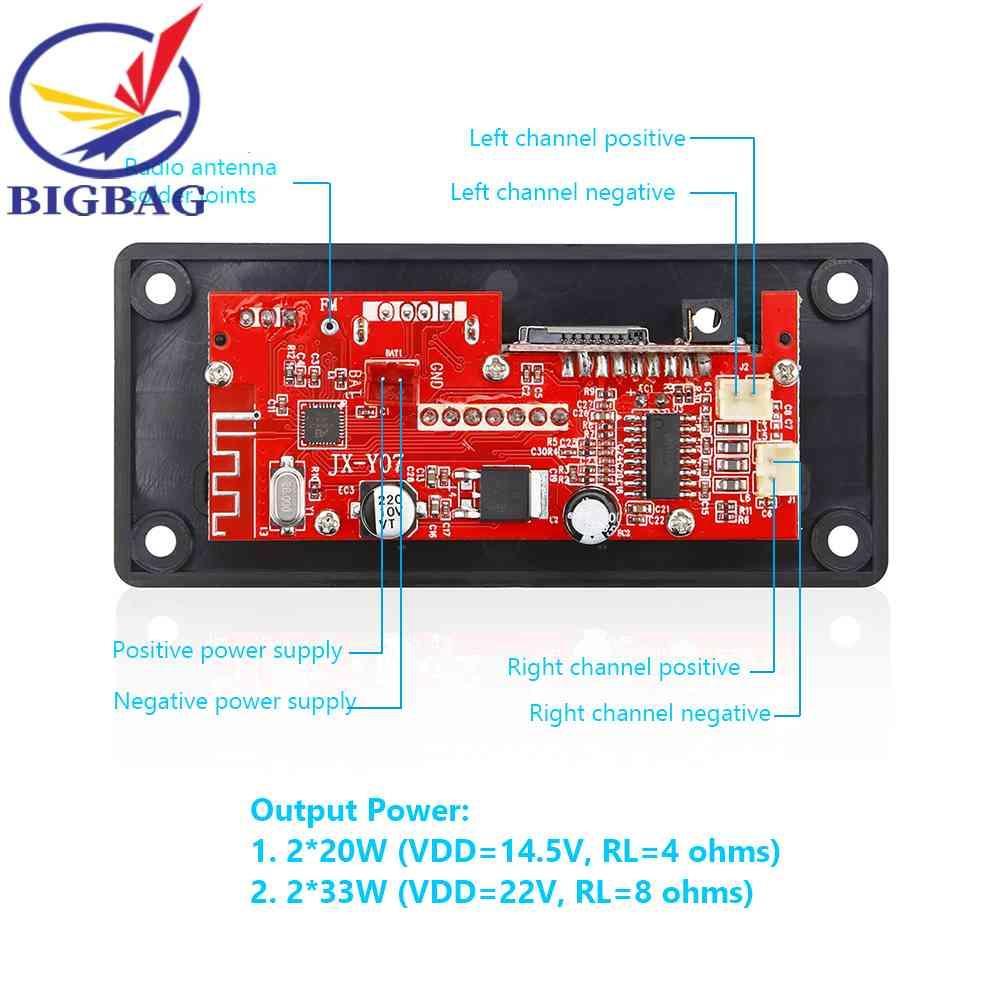 Mạch Giải Mã Khuếch Đại Âm Thanh MP3 60W 2 X 30W Bluetooth Cho Xe Hơi