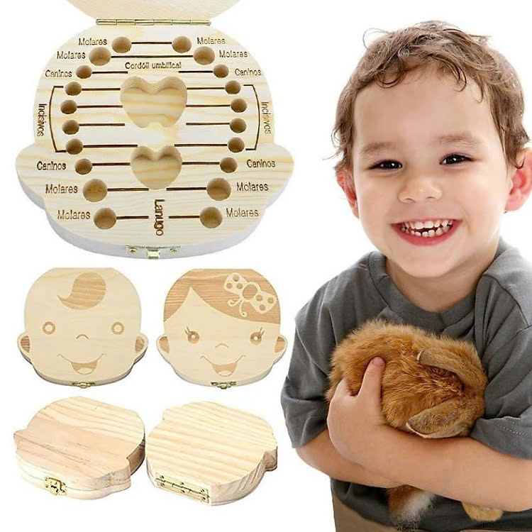 Hộp Đựng Răng Sữa Của Bé Gái Bằng Gỗ Lưu Giữ Làm Kỉ Niệm
