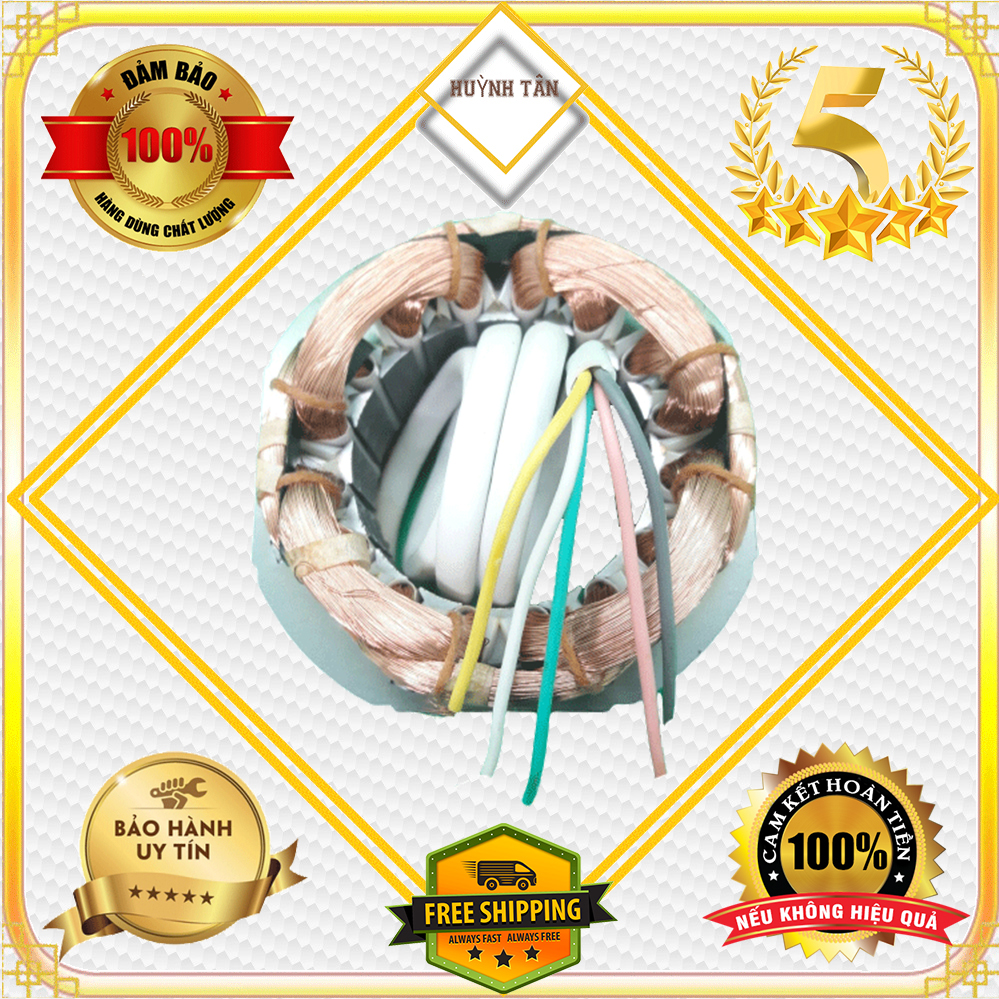 Cuộn dây quạt hộp B3/B4 ,stator B3-44/ B3-46/B4-44 / B4-46 - Tròn ( 100% dây đồng ) - Hàng Chính Hãng