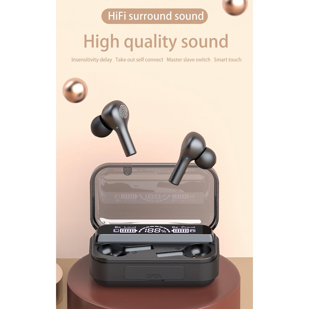 Bluetooth Earphone Noise Canceling Earphones V5.0 Stereo IPX5 Waterproof Headphones Bluetooth Earphones in Ear with Charging Case