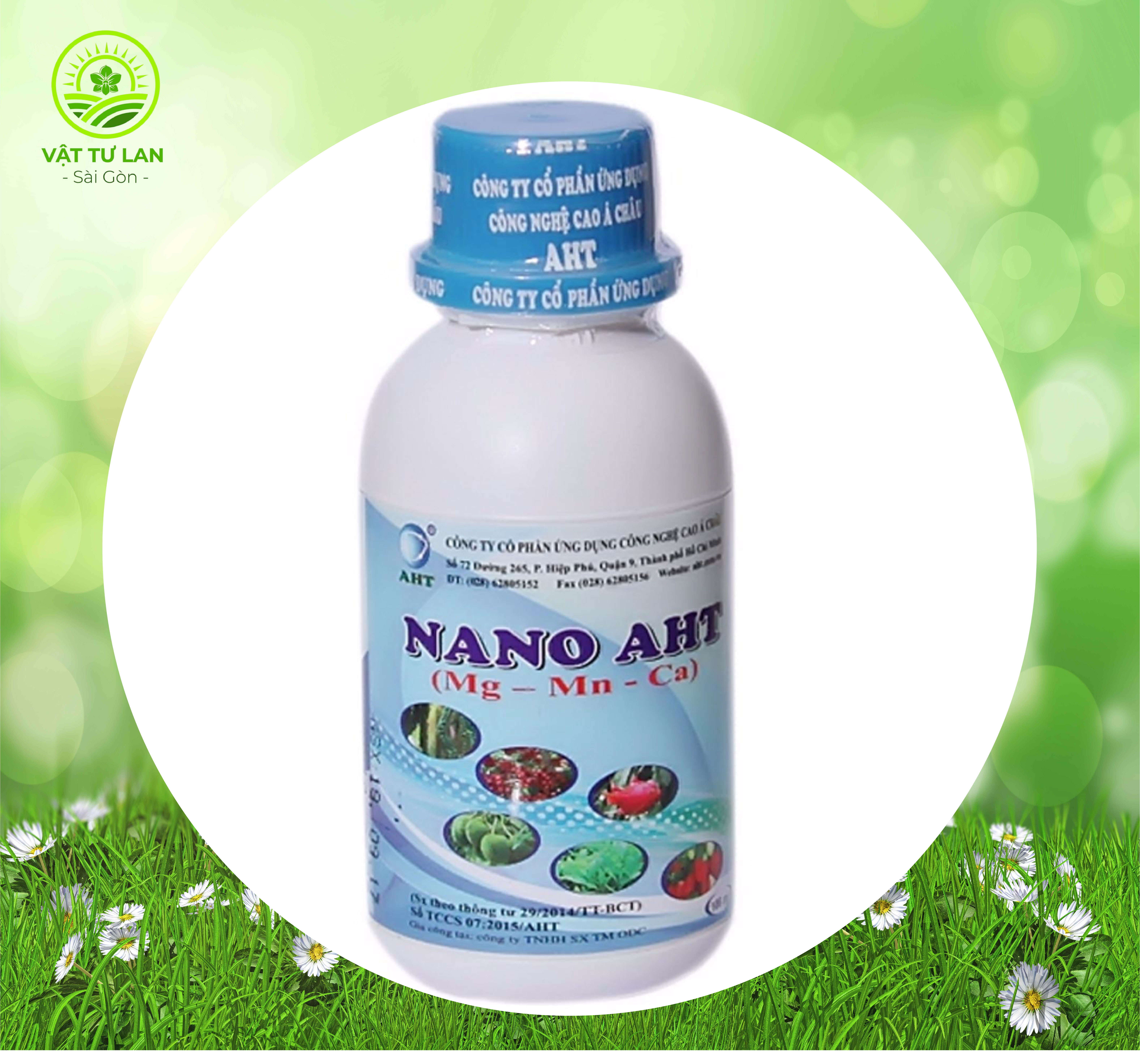 Phân bón lá Nano AHT bổ sung Mg - Mn-Ca - chai 100 ml