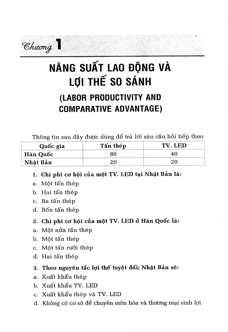 Hình ảnh Kinh Tế Quốc Tế - Bài Tập Và Đáp Án - International Economics - Problems And Solutions _KT