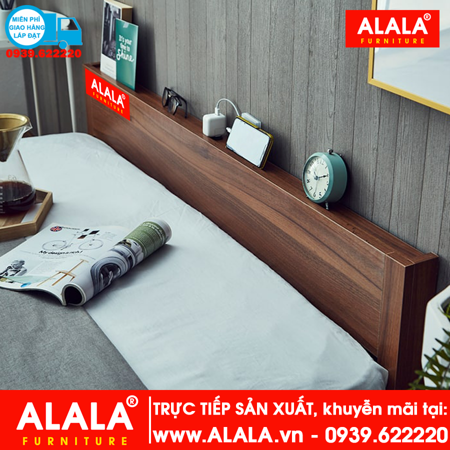 Giường thấp ALALA1011 gỗ HMR chống nước - www.ALALA.vn® - Za.lo: 0939.622220