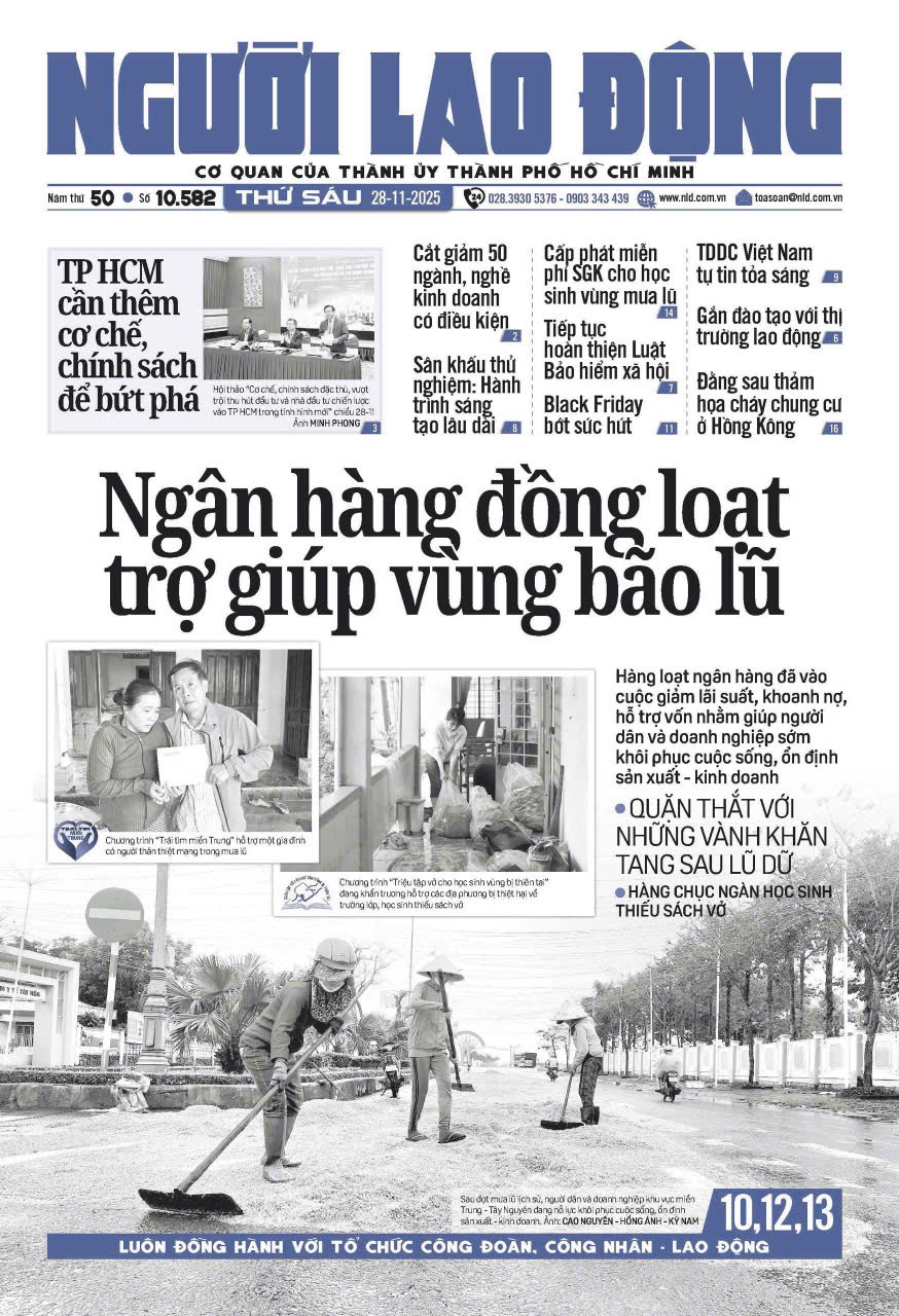 Nhật báo Người Lao Động từ ngày 24-11-2025 đến 30-11-2025