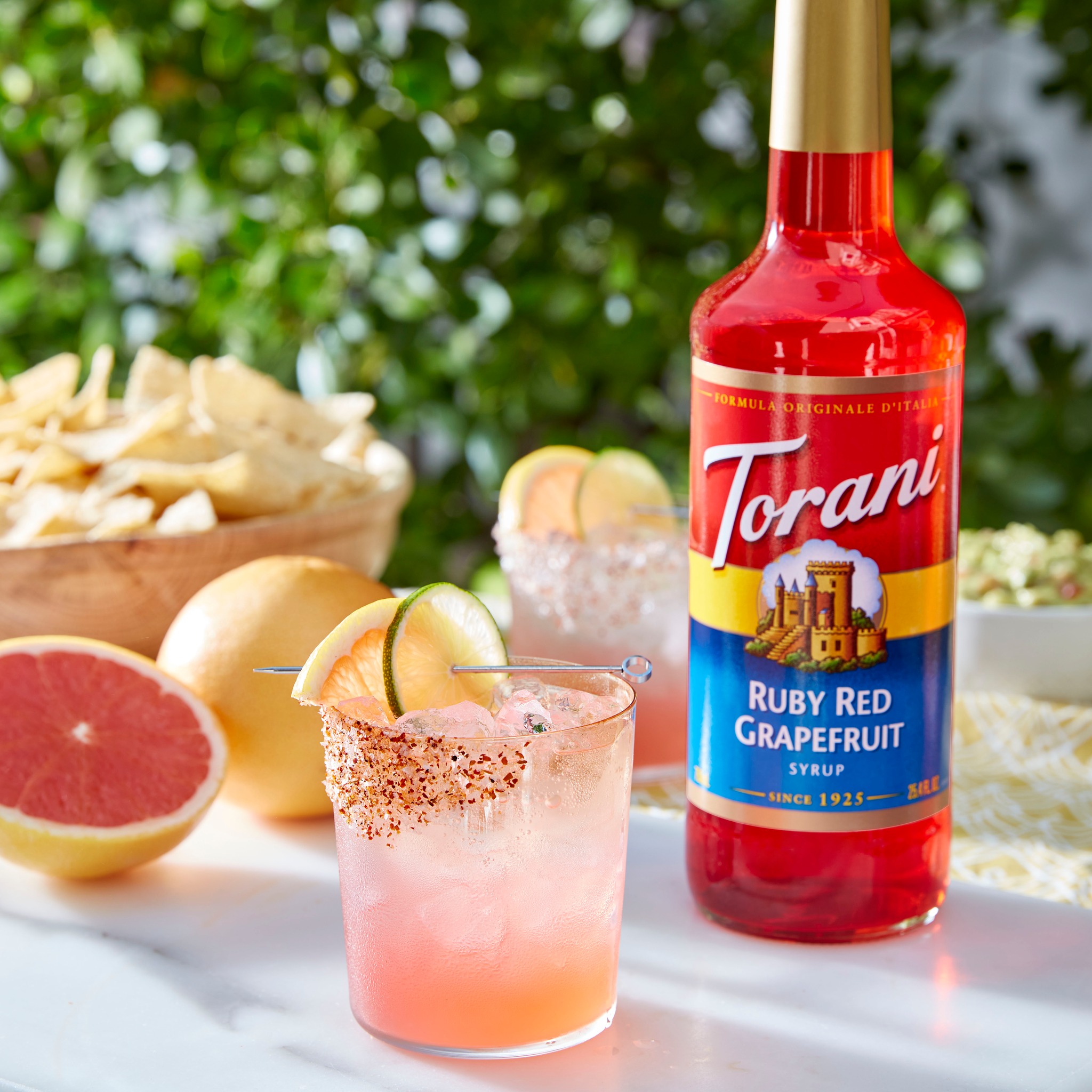 Siro Pha Chế Vị Bưởi Hồng Torani Classic Ruby Red Grapefruit Syrup 750ml Mỹ