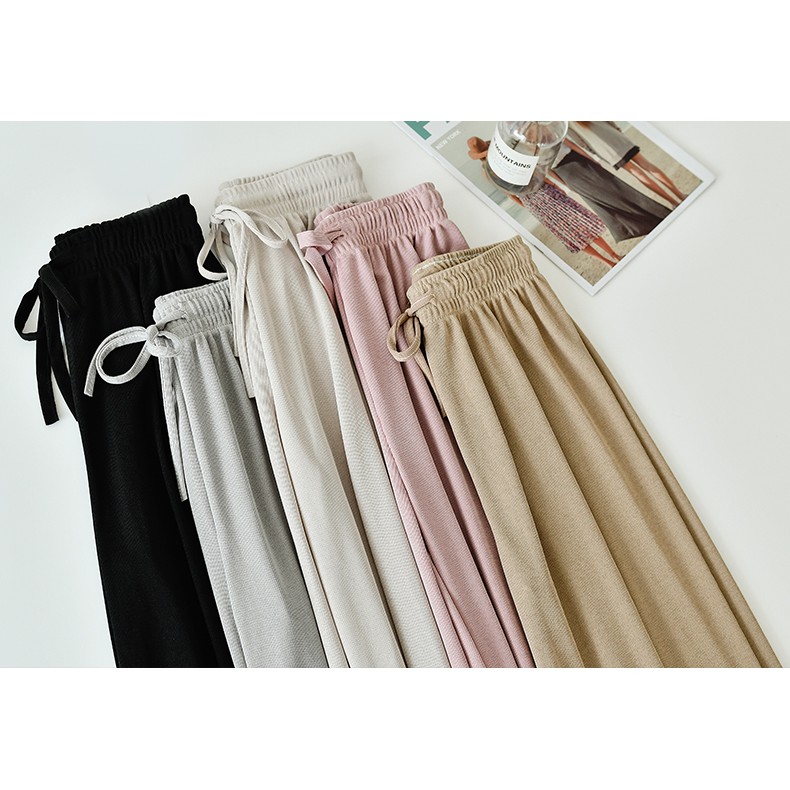 Set Ao Ngắn Croptop và Quần Dài Ống Suông Rộng Cá Tính