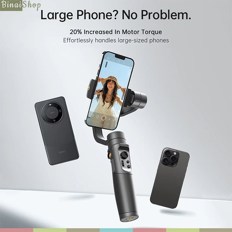 Gimbal chống rung 3 trục nhỏ, nhẹ Hohem iSteady Mobile plus, hàng chính hãng