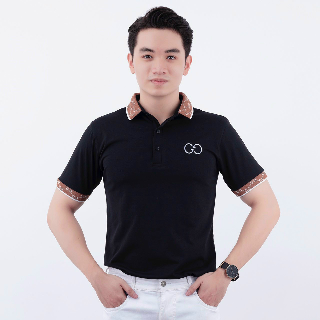 Áo Thun Nam Ngắn Tay Có Cổ Thương Hiệu Chandi, Chất Thun Cotton Xịn Mẫu Mới SS10