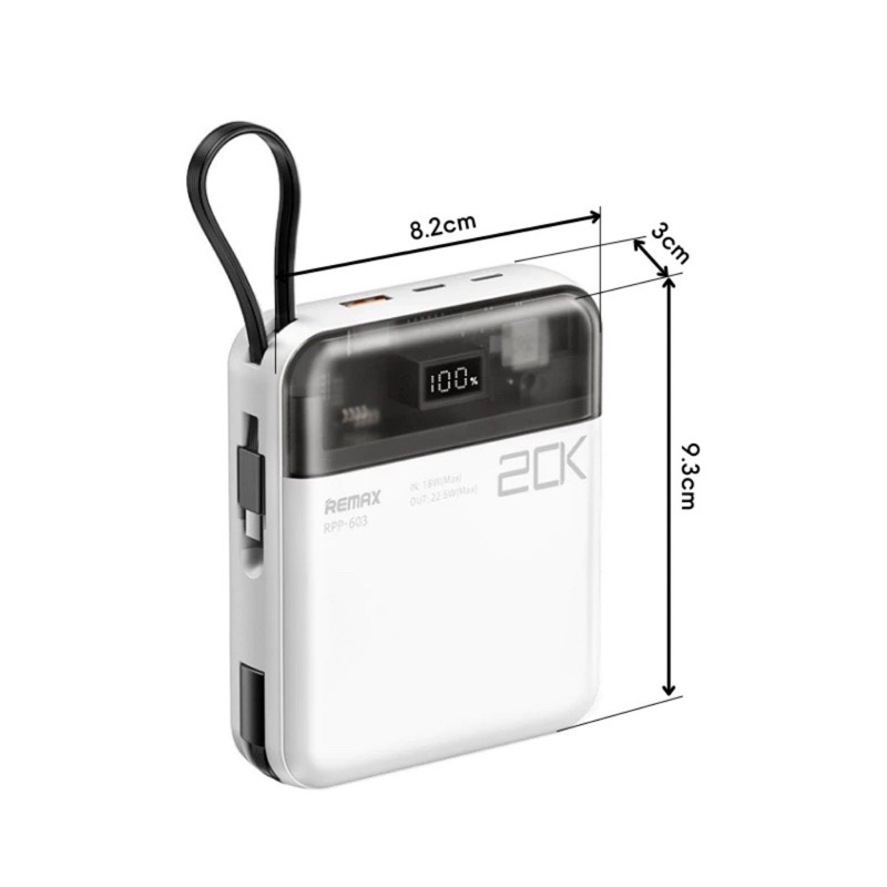 Pin sạc dự phòng Sothing Remax RPP-603 20000mah 2 cổng sạc nhanh, IOS, ANDROID màn hình LED hiển thị- Hàng chính hãng