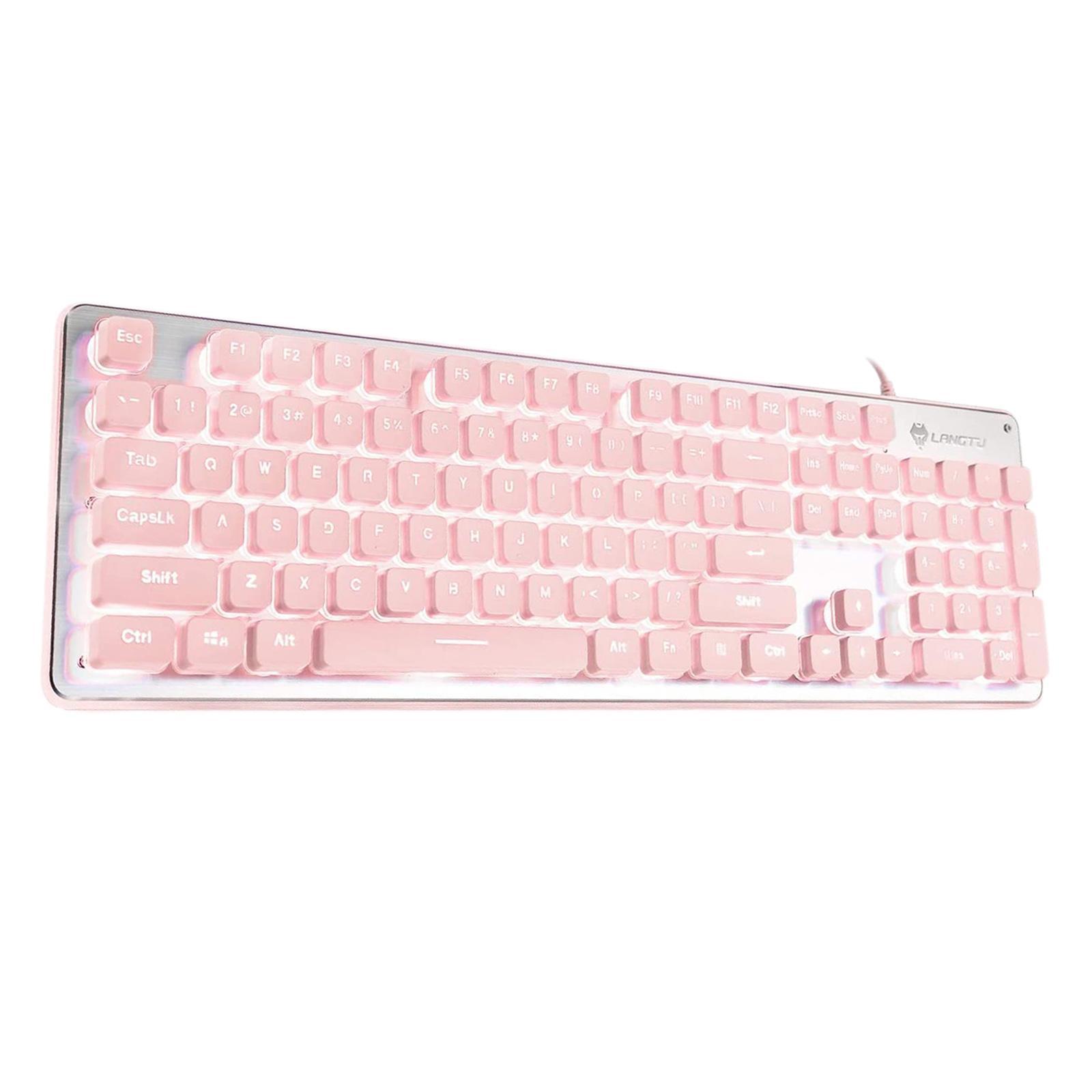 Membrane Gaming Keyboard  Panel Keyboard  Pink white light