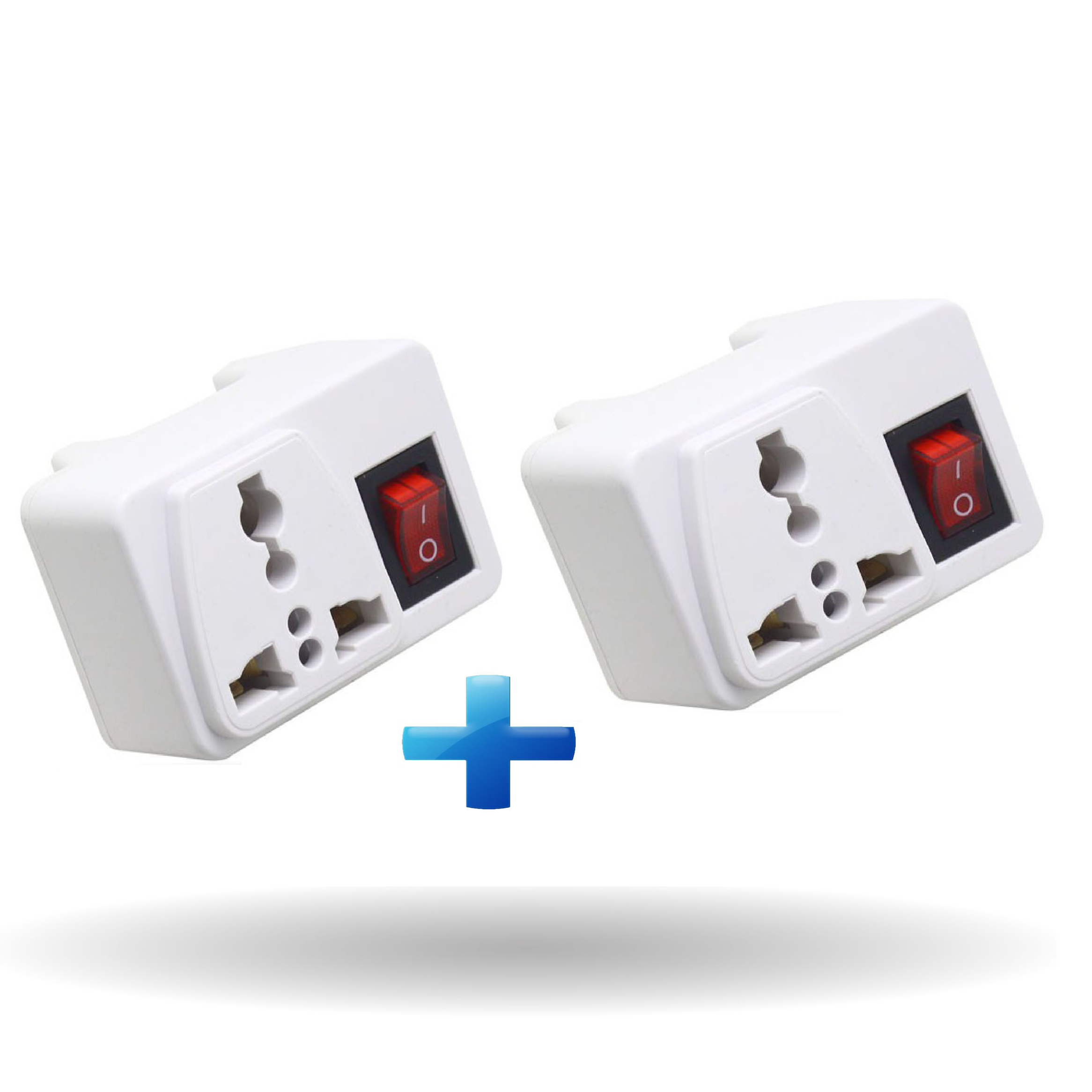 COMBO 2 CHIẾC PHÍCH CẮM  CHUYỂN ĐỔI 3 CHẤU KÈM CÔNG TẮC C06S