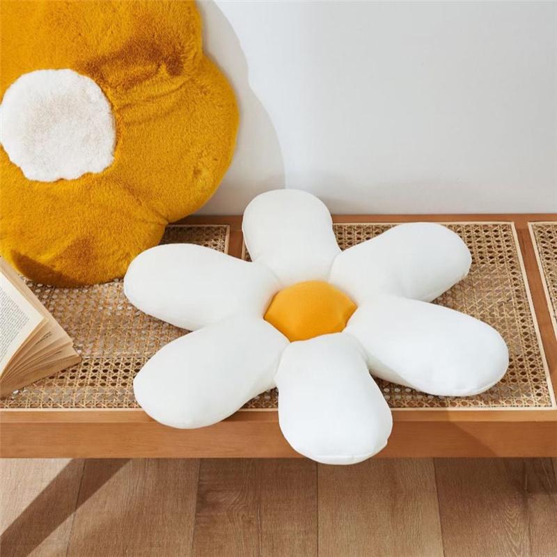 Hoa Cúc Sang Trọng Vật Có Gối Hoa Hướng Dương Miếng Xuống Cotton Chứa Đầy Vàng Hồng Ghế Gối Hoa Tất Nam Tầng Gối 3 Size