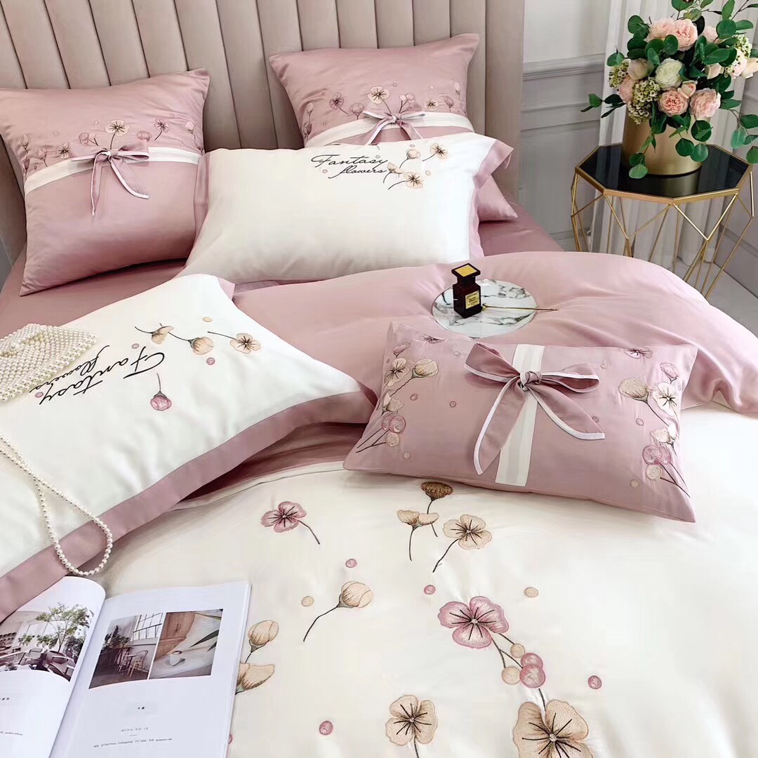 Bộ Chăn Ga Gối Lụa Tencel 60s Fantasy Flowers Cao Cấp