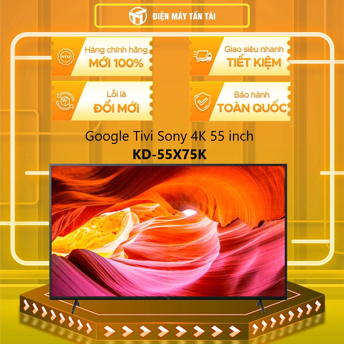 Google Tivi Sony 4K 55 inch KD-55X75K - Model 2022