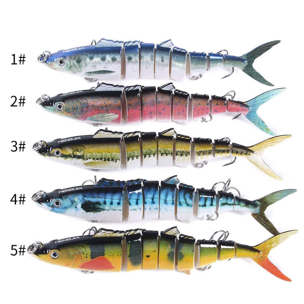 8 Segment Multi Jointed Fishing Lure Bionic Bait Eel Swimbait Blue