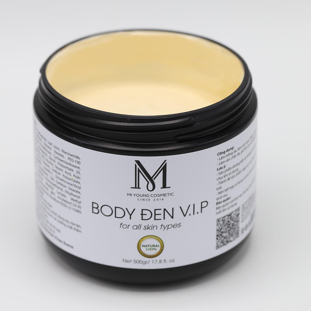 Kem Dưỡng Trắng Da Ban Đêm Cấp Ẩm Mi Young Body Đen V.I.P - 500gr