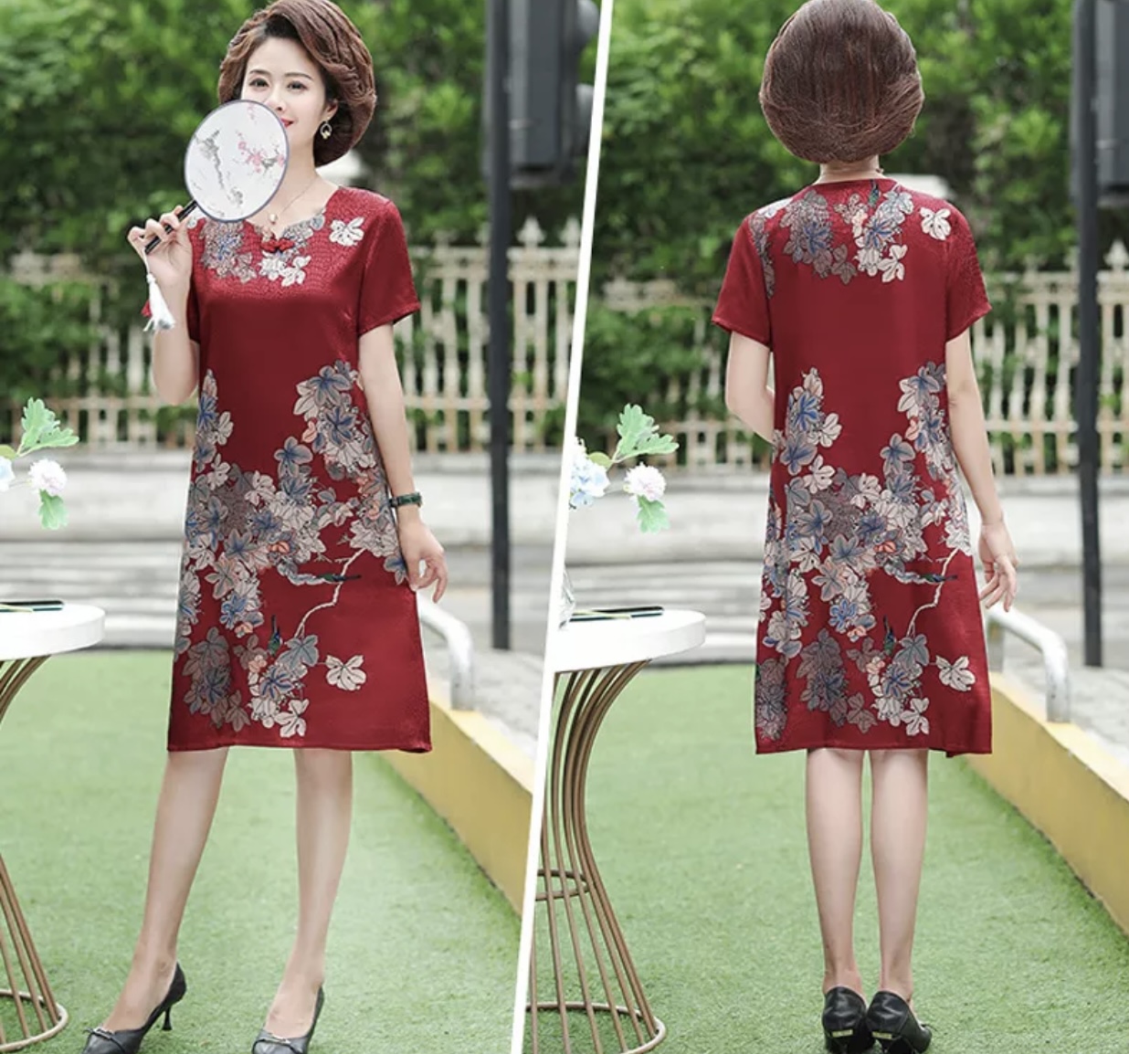 Đầm suông trung niên vải siêu đep.Đầm big size.Đầm suông giấu bụng, đầm tiệc, đầm dạo phố sang trọng, thời trang trung niên đẹp