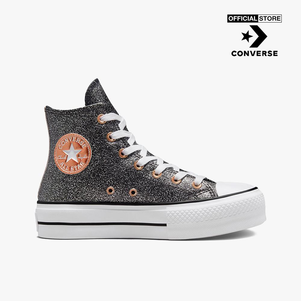 CONVERSE - Giày sneakers cổ cao nữ Chuck Taylor All Star Lift A01301C-0050_BLACK