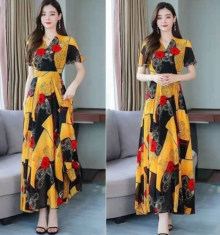 Maxi họa tiết dáng dài thời trang