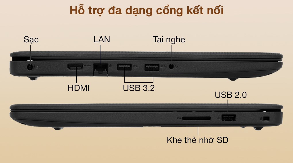 Máy Tính Xách Tay Laptop Dell Vostro 3400 i3 1115G4/8GB/256GB - Hàng Nhập Khẩu