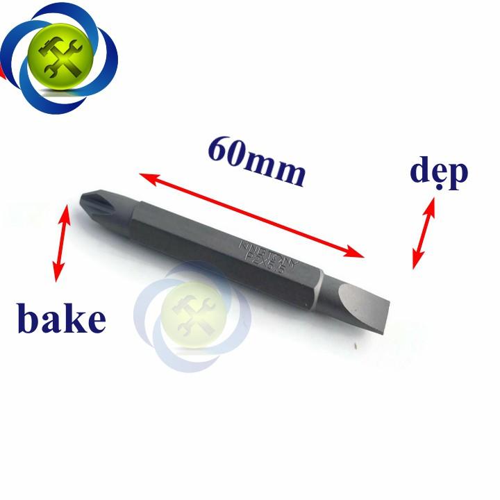 Mũi vít hai đầu dẹp + bake Kingtony 1360552P dài 60mm
