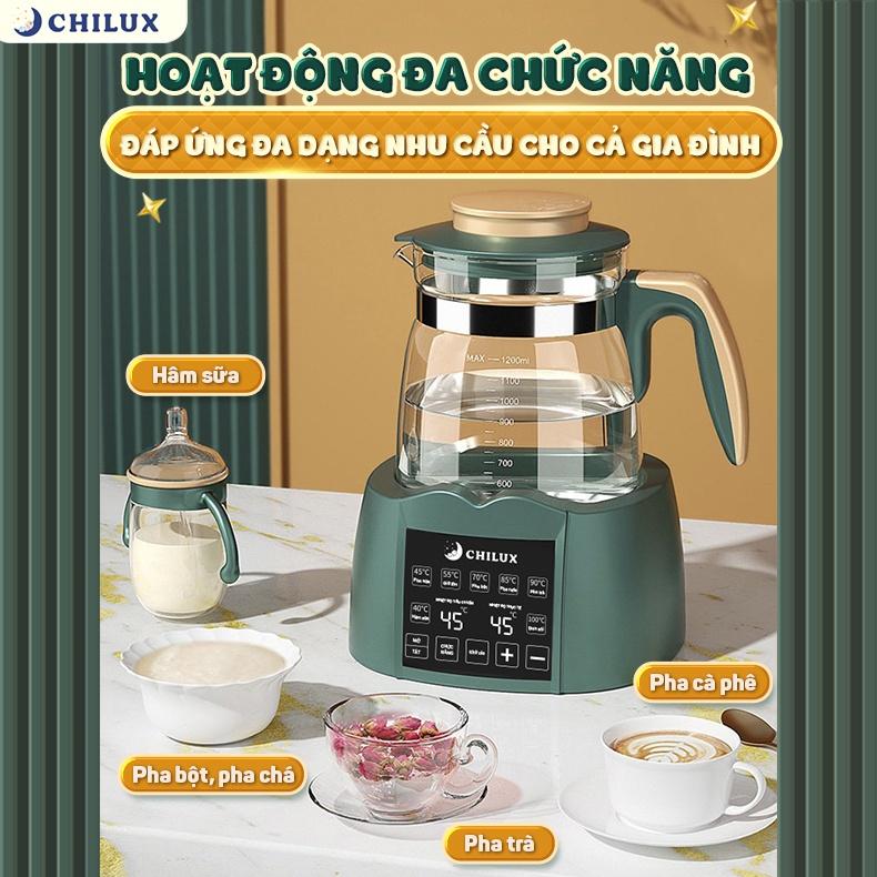 Máy hâm nước pha sữa giữ nhiệt đa năng CHILUX, giữ ấm suốt 24H, tiệt trùng bình sữa bằng hơi nước, hàng chính hãng bảo hành 2 năm