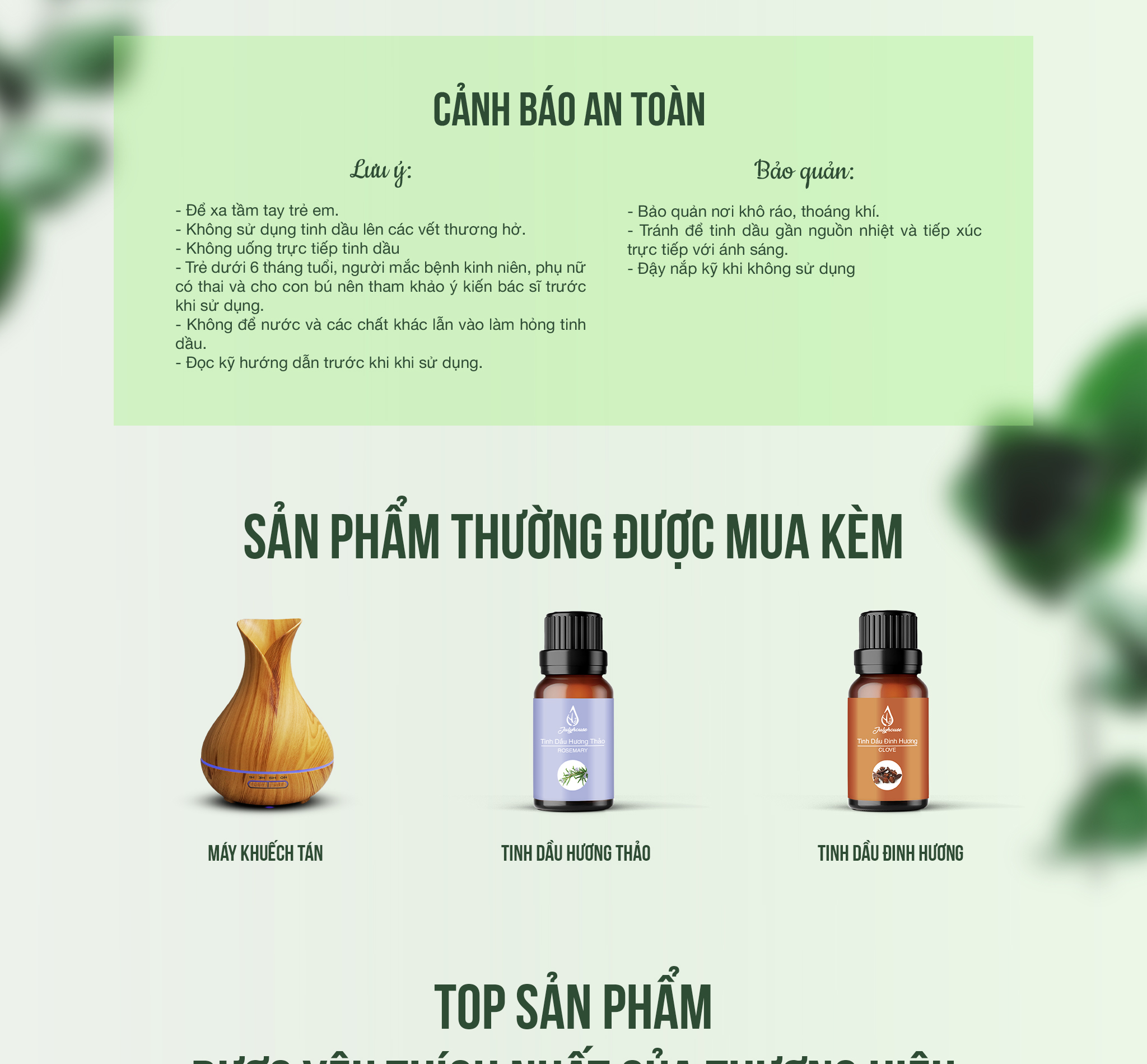 Dầu Khuynh diệp giữ ấm bé 30ml JULYHOUSE