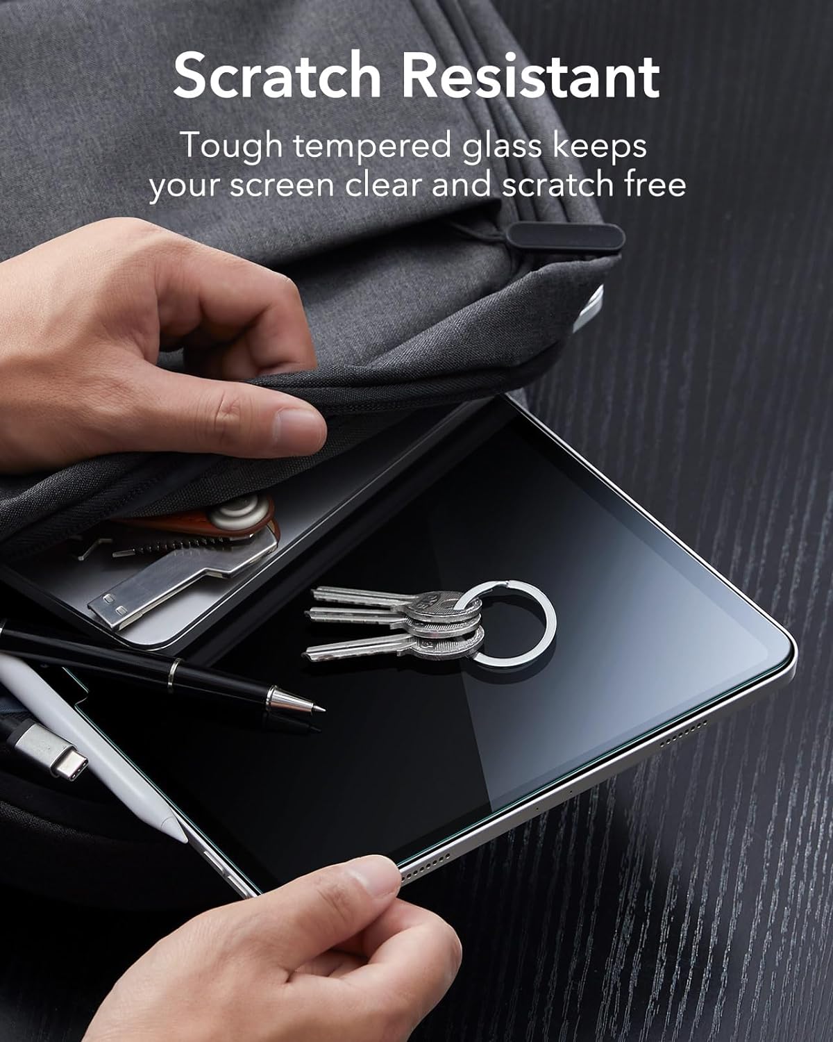 Bộ 2 Miếng kính cường lực dán màn hình dành cho iPad Pro 11/13 inch M4 &amp; iPad Air 11/13 inch M2 M3 2025/2024 ESR Tempered Glass Screen Protector - Hàng Chính Hãng